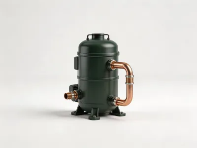 Semi-hermetic scroll compressor for commercial refrigeration