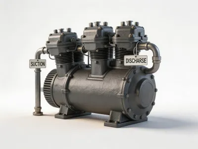 Semi-hermetic reciprocating compressor for cold storage